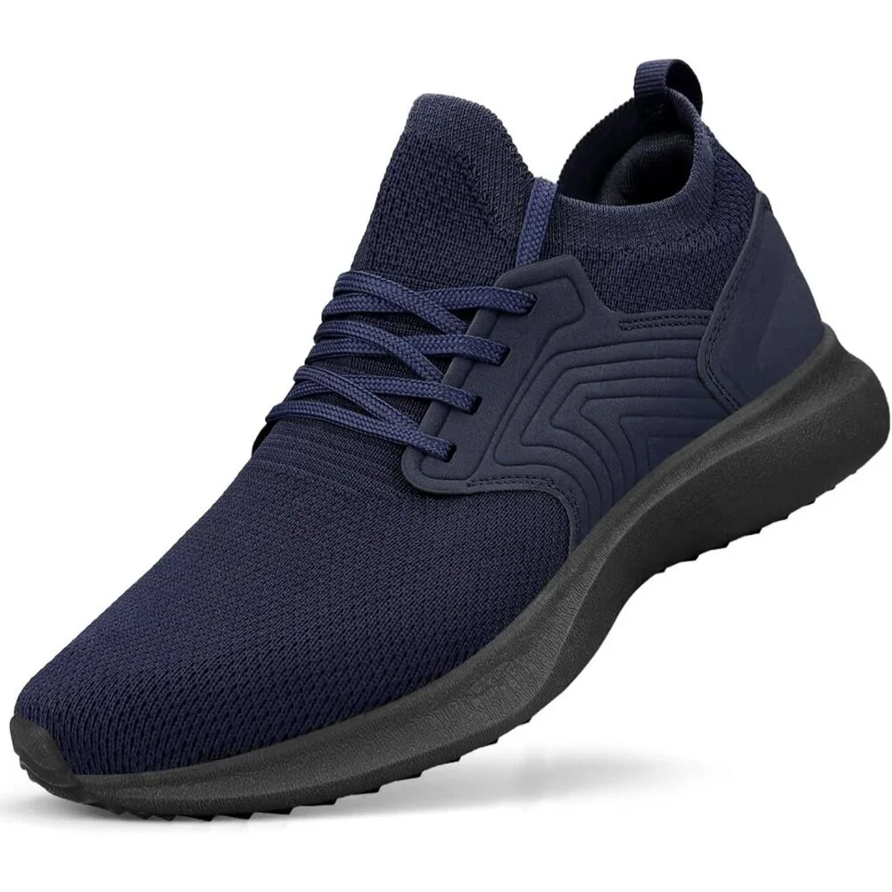 Women's Athletic Running Sneakers Shoes Navy Blue Low Top Lace-Up